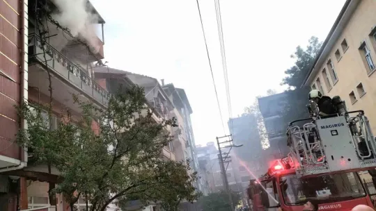 Sobadan çıkan yangında ev alev alev yandı: İtfaiye ekipleri evdeki hayvanları kurtardı