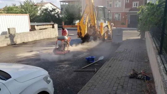 Su borusu patladı, o anlar kamerada