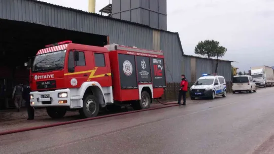 Talaş yüklü siloda yangın çıktı
