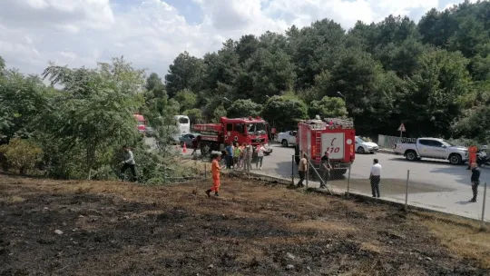 Taşlama makinesinden çıkan kıvılcım yangın çıkardı