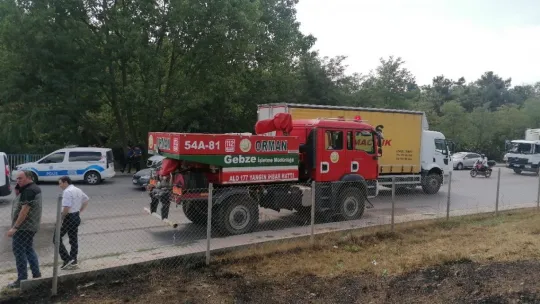Taşlama makinesinden çıkan kıvılcım yangın çıkardı
