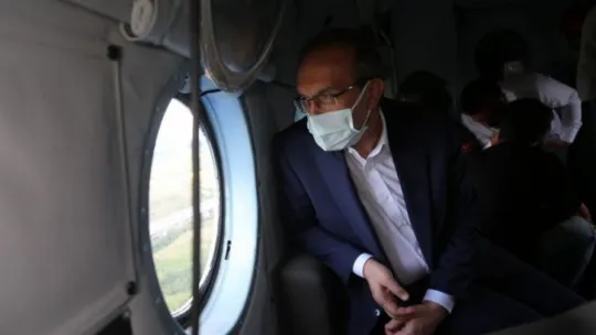Tatilinin son gününde helikopterli denetim!