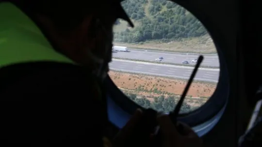 Tatilinin son gününde helikopterli denetim!