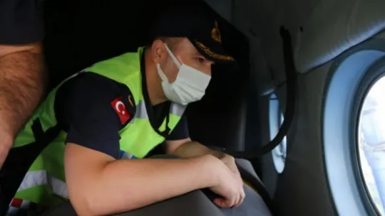 Tatilinin son gününde helikopterli denetim!