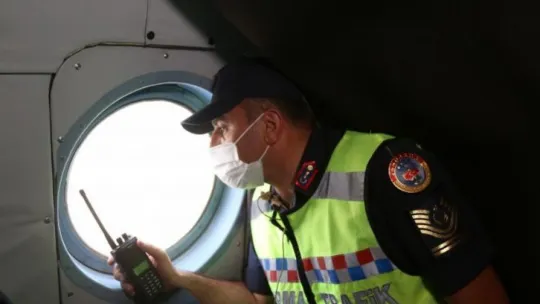 Tatilinin son gününde helikopterli denetim!
