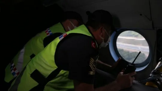 Tatilinin son gününde helikopterli denetim!