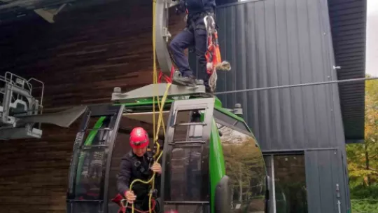 Teleferik tatbikatı gerçeği aratmadı
