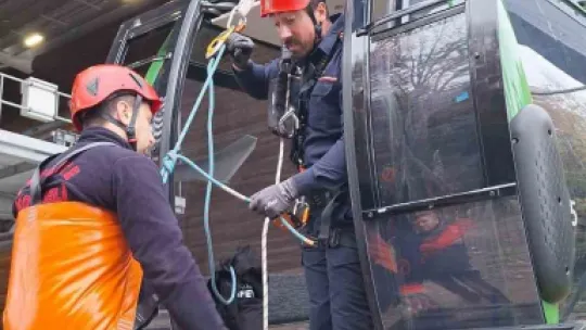 Teleferik tatbikatı gerçeği aratmadı