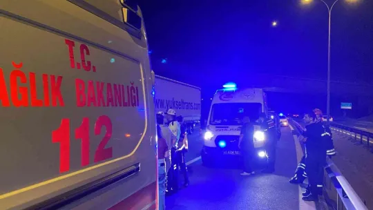 TEM'de kamyonet ile hafif ticari araç çarpıştı: 7 yaralı