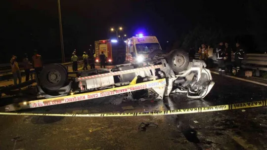 TEM Otoyolunda feci kaza: 1 ölü, 2 yaralı
