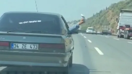 TEM Otoyolunda tehlikeli yolculuk!