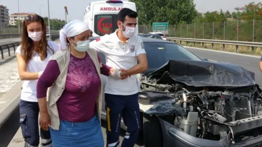 TEM'de kaza yaptı, ters yöne döndü!