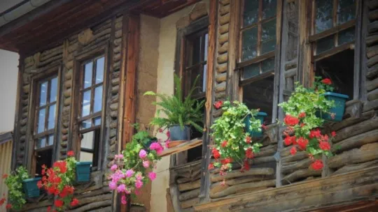 Terk edilen 150 yıllık ahşap ev, çiçeklendirilerek hayata döndürüldü