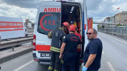 Tır ile otomobil çarpıştı