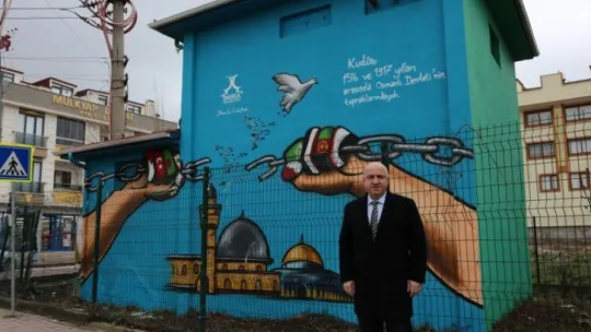 Trafolara çizilen resimlerle dünyaya mesaj verdiler