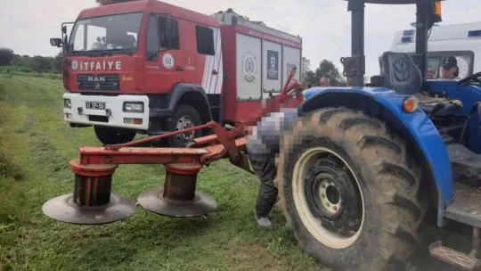 Traktörle tarım aleti arasında sıkışan sürücü hayatını kaybetti