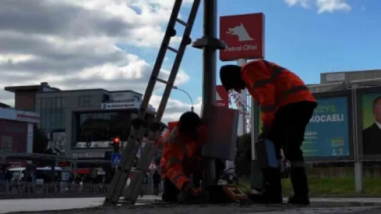 Tramvay hattı kavşaklarında sinyalize çalışması