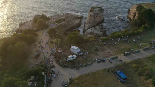 Turizm destinasyonuna pedal çeviriyorlar
