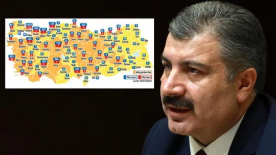 Türkiye'de corona virüsün illere göre dağılımı!
