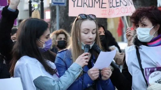 Ukraynalı Anna: 'Kadınların böyle birlik olması çok iyi'