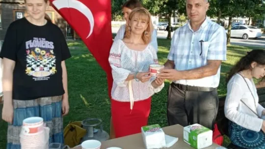 Kocaeli'de Ukraynalı kadınlardan ülkelerine destek