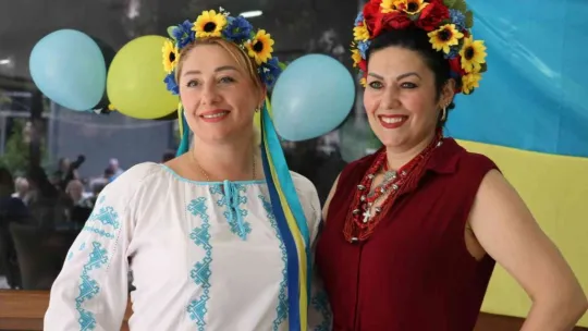 Ukraynalılar, milli marşlarını okudu