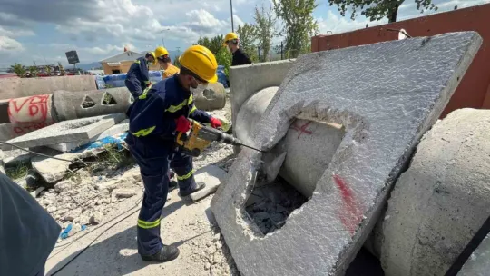 Ulaşımpark personeline kurtarma ve yangına müdahale eğitimi