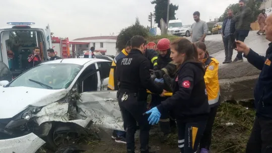 Yağış kazayı beraberinde getirdi
