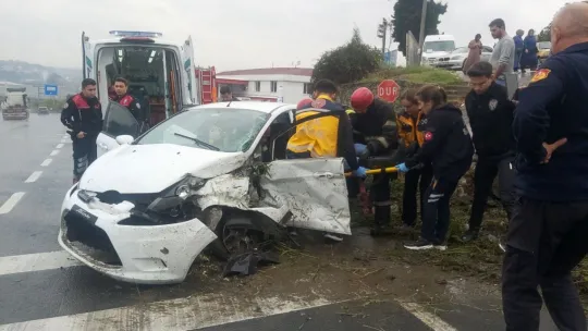 Yağış kazayı beraberinde getirdi