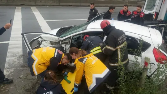 Yağış kazayı beraberinde getirdi