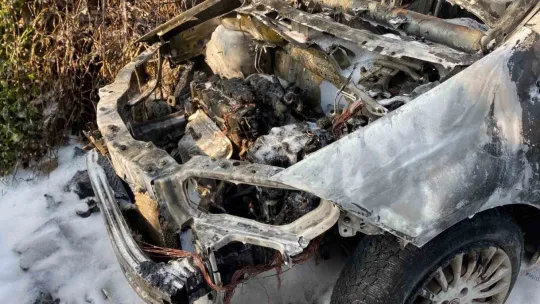 Yakıt aldıktan sonra alev aldı