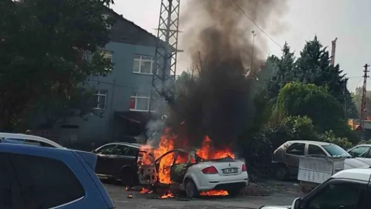 Yakıt aldıktan sonra alev aldı