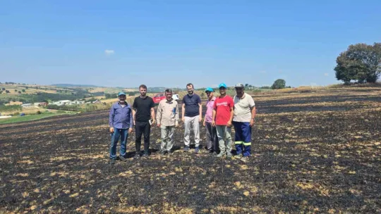 Yangında ekinleri zarar gören çiftçilere gübre ve tohum desteği