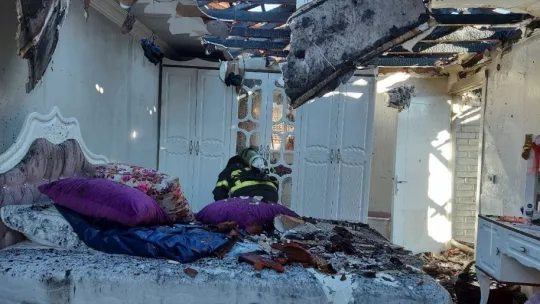 Hayvanları yangında telef oldu: Gözyaşlarına boğuldu