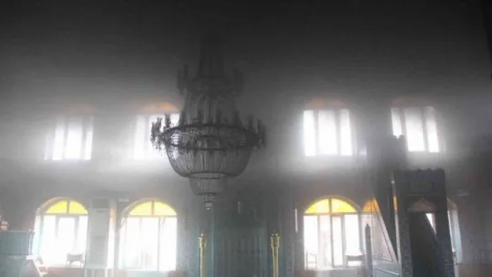 Yangından hasar gören cami büyükşehir tarafından onarılacak