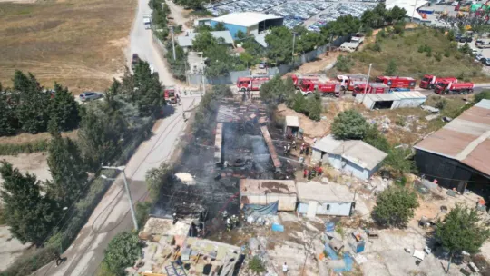 Yediemin otoparkında yangın