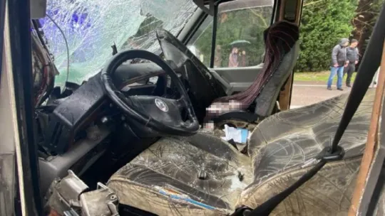 Yolcu minibüsü kamyona çarptı: 2 yaralı
