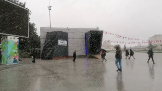 Gebze'de kar yağışı başladı