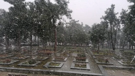 Gebze'de kar yağışı başladı