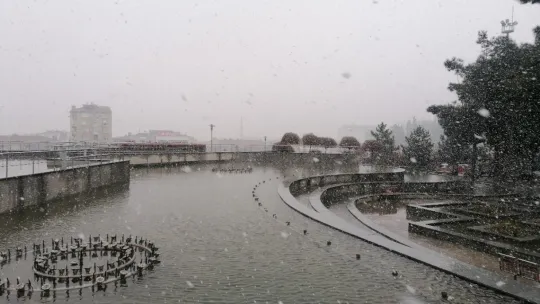 Gebze'de kar yağışı başladı