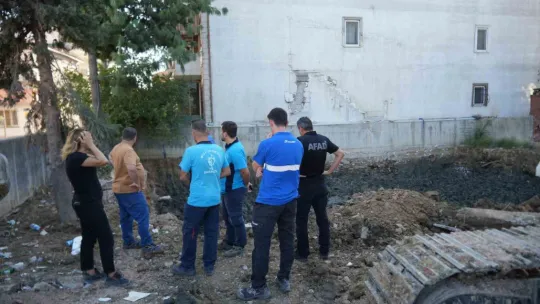 Zemin iyileştirme çalışması sırasında doğal gaz borusu delindi