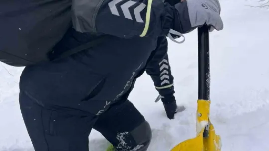 Zorlu kış şartlarında kurtarma tatbikatı