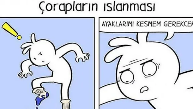 günlük hayatı anlatan eğlenceli karikatürler