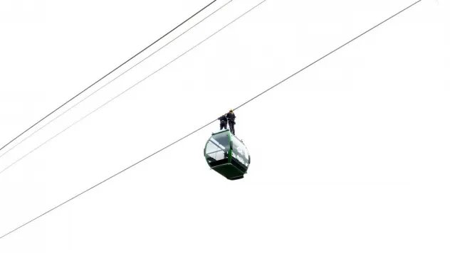 Teleferik hattında gerçeği aratmayan tatbikat