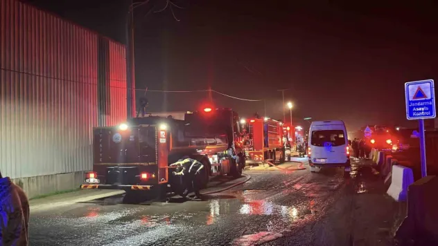 Kocaeli'de geri dönüşüm deposunda yangın: 1 yaralı