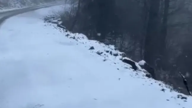 Kartepe beyaza büründü, kartpostallık görüntüler ortaya çıktı