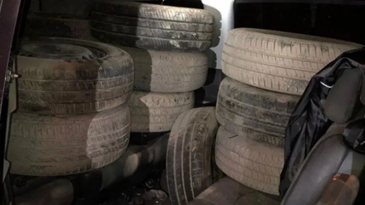 17 çalıntı lastikle yakalandı