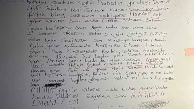Minguzzi'nin katil zanlısının mektubu ortaya çıktı