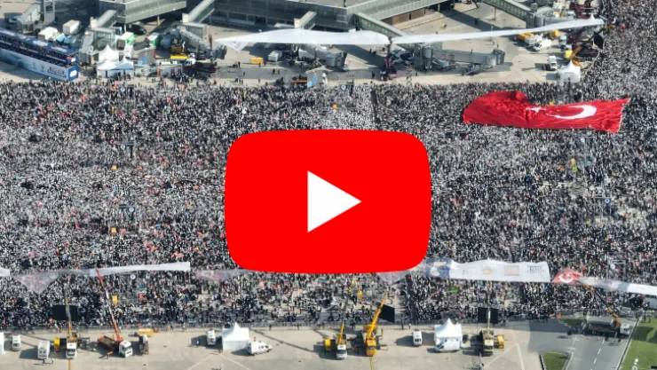 AK Parti Büyük İstanbul Miting alanı havadan böyle görüntülendi