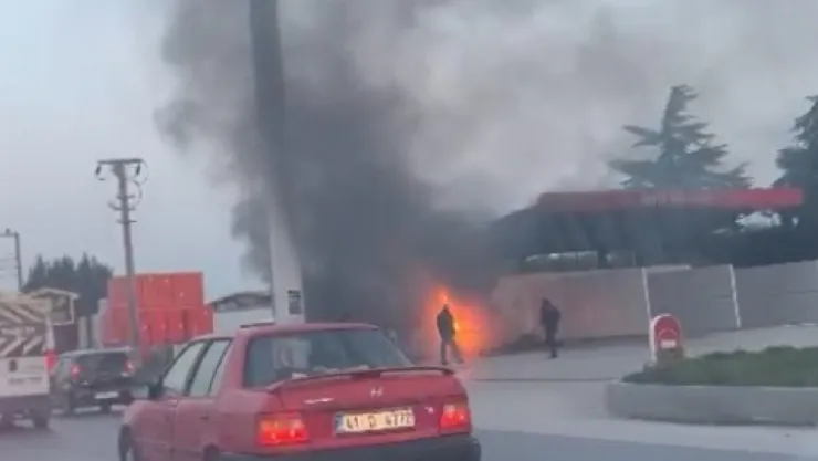 Kocaeli'de akaryakıt istasyonunda facia son anda önlendi